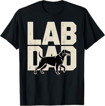 Lab Dog Dad Black Labrador Retriever Father Men's T-Shirt