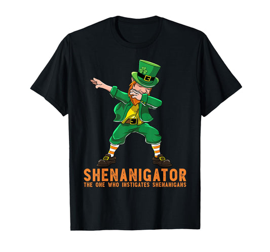 Shenanigator Dabbing Leprechaun Shenanigans St Patricks Day T-Shirt