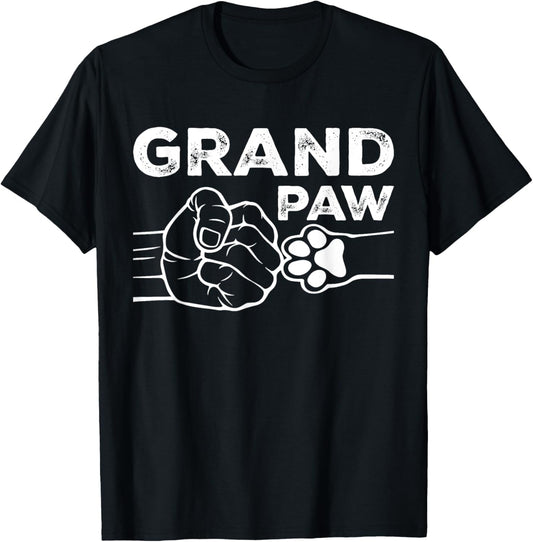 Grandpa Shirt Grand Paw Funny Dog Lover Fathers Day Dog Dad T-Shirt