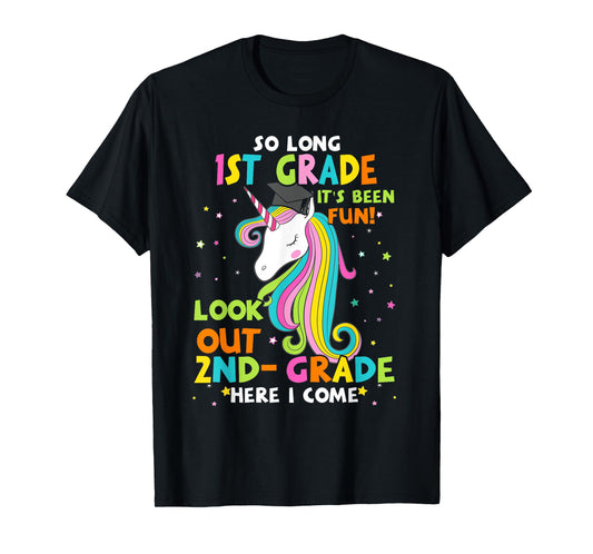 So Long 1st Grade 2nd Grade Here I Come Graduation Girls T-Shirt