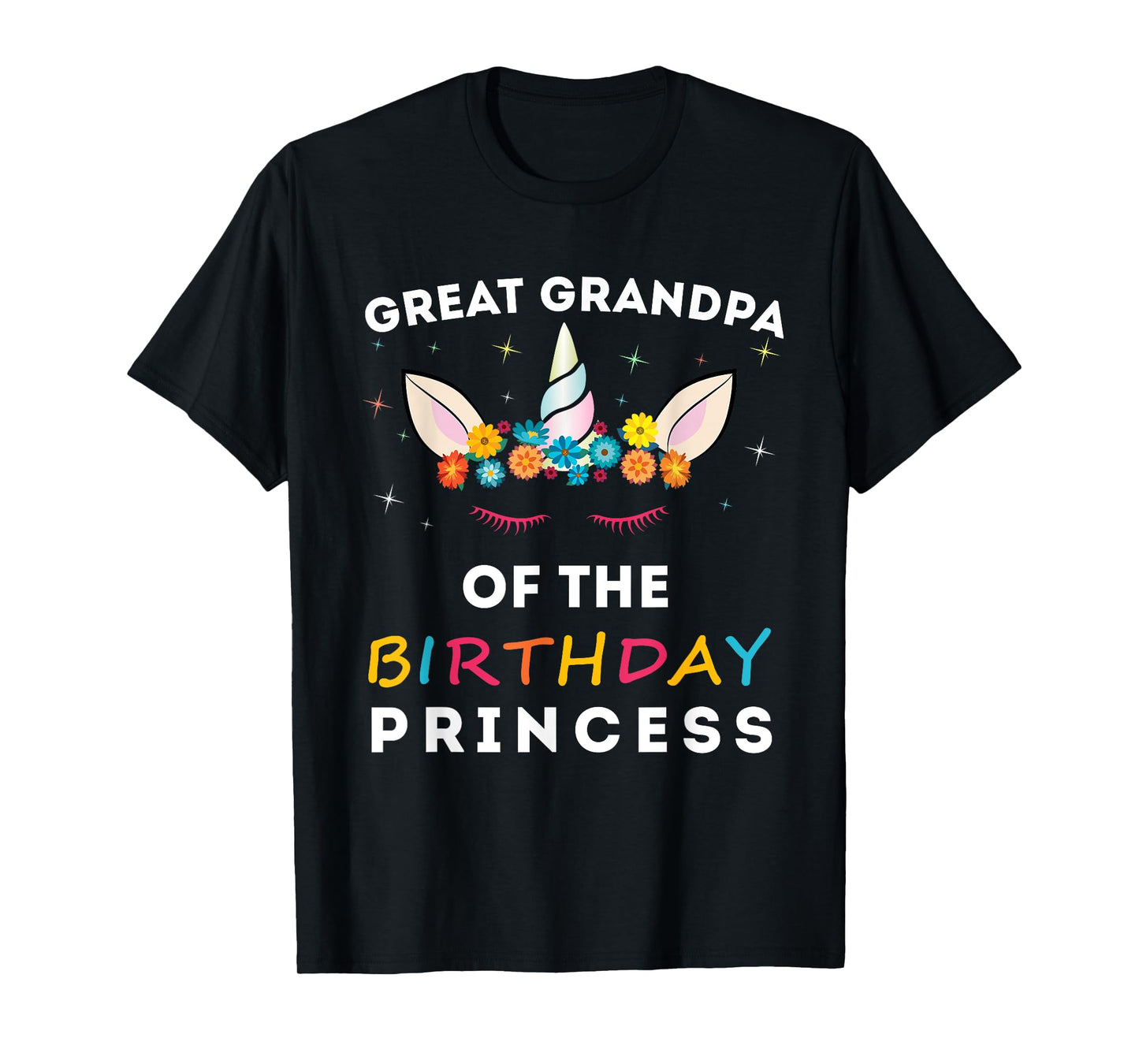 Unicorn great-grandpa of the Birthday Princess Girl Unicorn T-Shirt