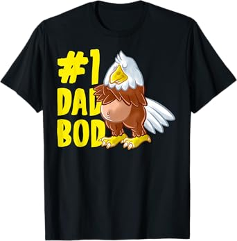 American Bald Eagle Dad Best Dad Bod Daddy Father's Day T-Shirt