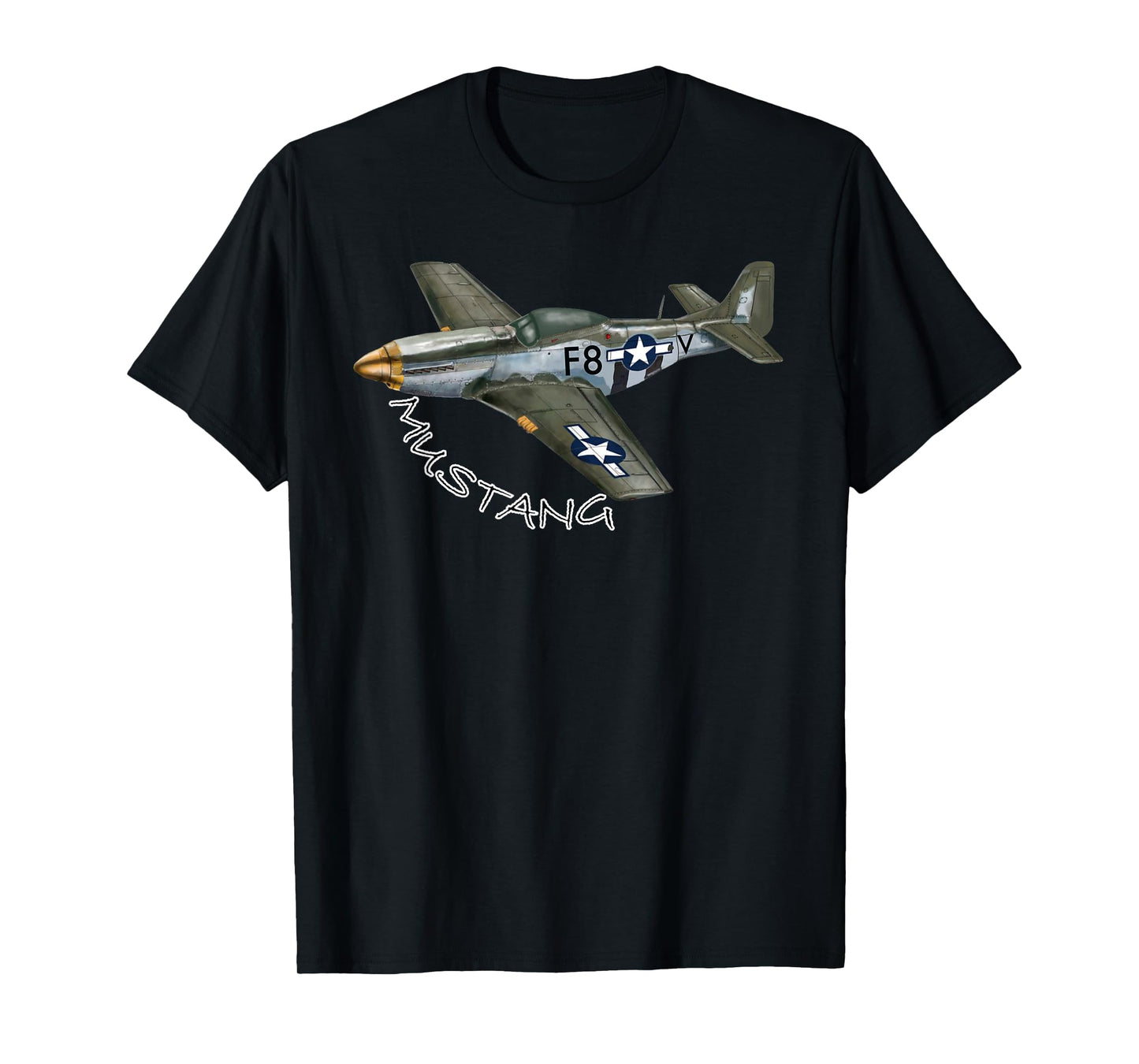 P51 Mustang WW2 Warplanes Warbirds Plane Spotter T-Shirt
