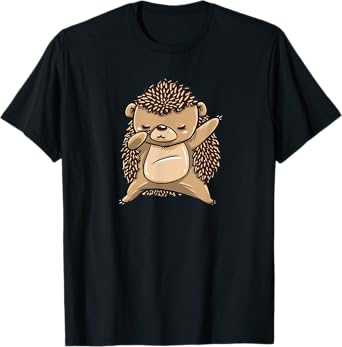 Funny Dabbing Hedgehog shirt tshirt for women kids men T-Shirt