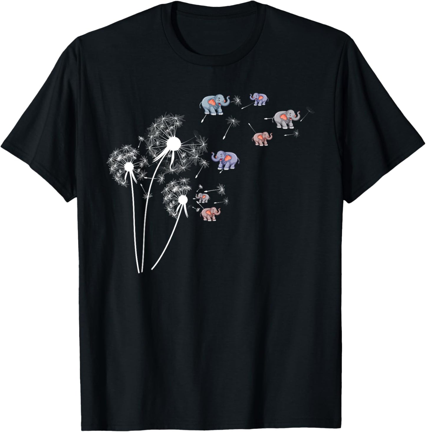 Dandelion Elephants for Elephant Lover Womens Elephant T-Shirt