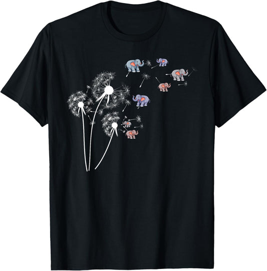 Dandelion Elephants for Elephant Lover Womens Elephant T-Shirt
