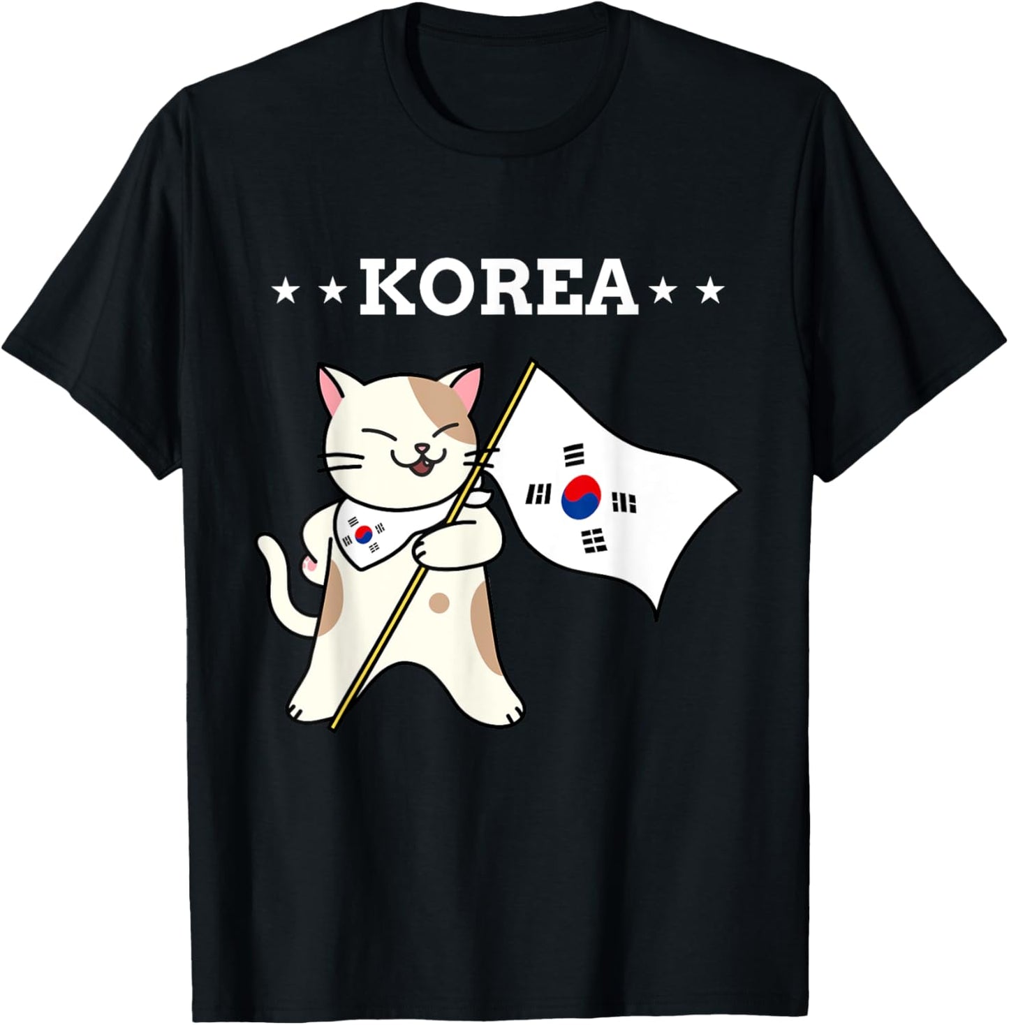 Korean Flag & Cat | South Korea T-Shirt