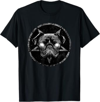 Goth Gothic Occult Aesthetic Meme Art Funny Pug Dog T-Shirt for Men Women