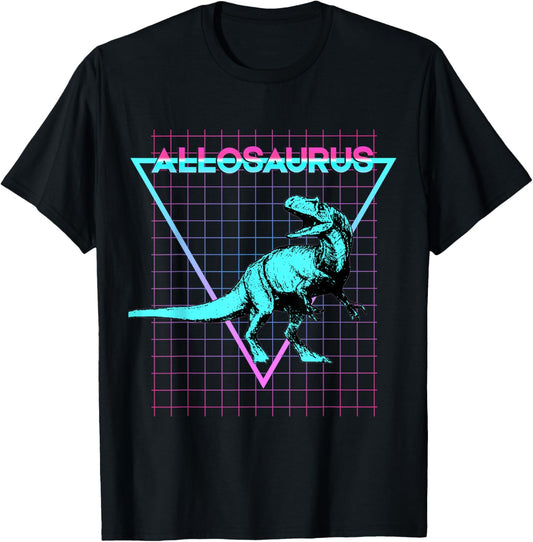 Allosaurus Dinosaur Aesthetic Retro Allosaurus T-Shirt