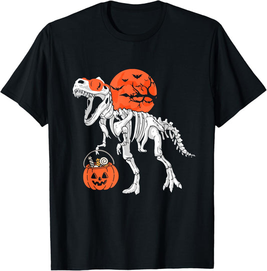 Dinosaur Skeleton Shirt Halloween Shirts for Women and Men T-Shirt