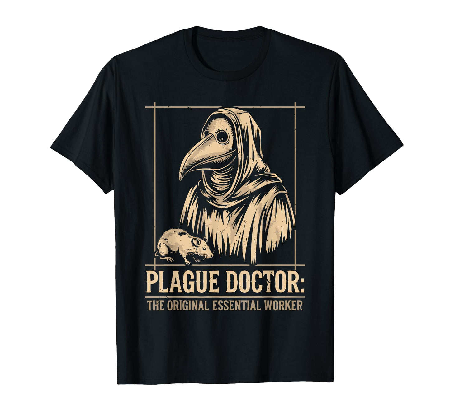 Plague Doctor Epidemic Gothic Bird Mask Medicines Physician T-Shirt