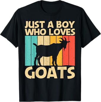 Cool Goat Design For Boys Kids Goat Farmer Farming Lovers T-Shirt