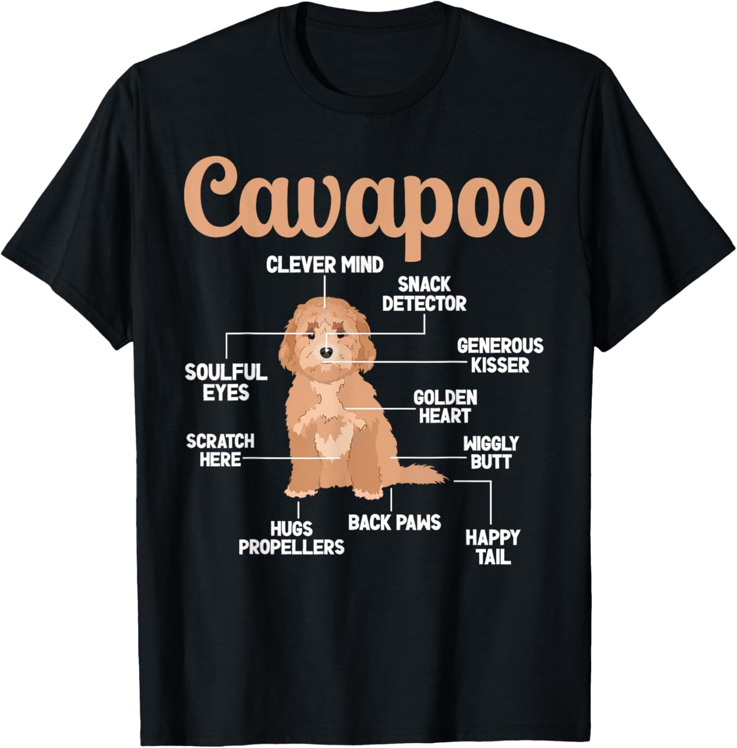 Cavapoo Anatomy Cavapoo Lover Cavapoo Owner T-Shirt