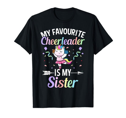 My Favourite Cheerleader Is My Sister Cheerleading Cheer T-Shirt