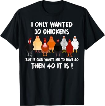 Funny Chicken Gifts For Men Women Poultry Chickens Farmer T-Shirt