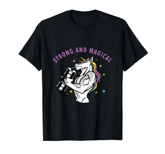 Strong And Magical Unicorn Workout Muscle Men Women Gay LGBT T-Shirt