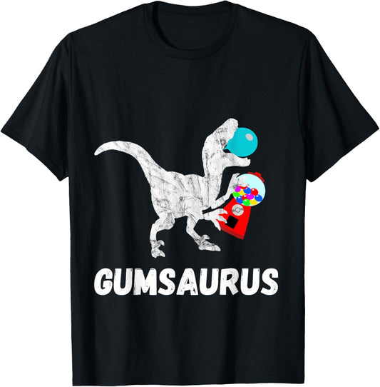 Bubble Gum Saurus Gumball Machine Chewing Dinosaurs T-Rex T-Shirt