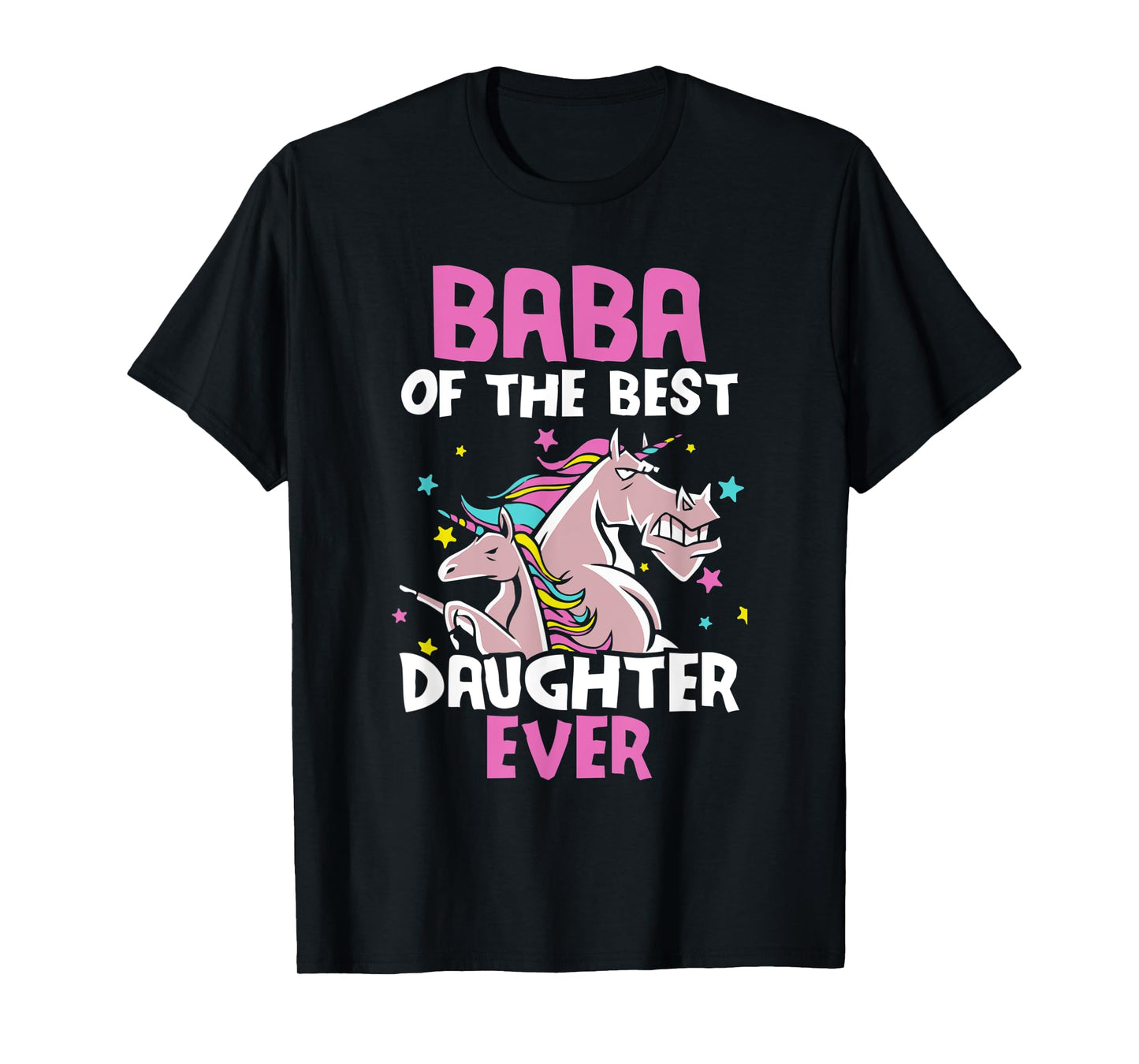 Baba Of The Best Daughter Ever Unicorn Dad Persian Arabic T-Shirt