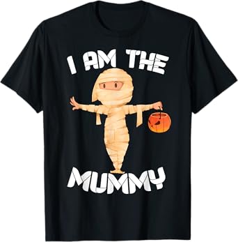 I Am The Mummy Shirt Matching Halloween Costume Mom T-Shirt
