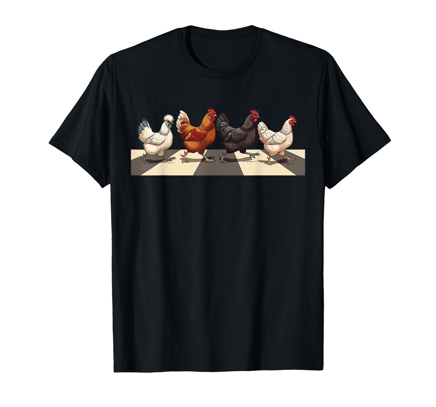 Chickens Crossing Road Parody Lover Funny Chicken T-Shirt