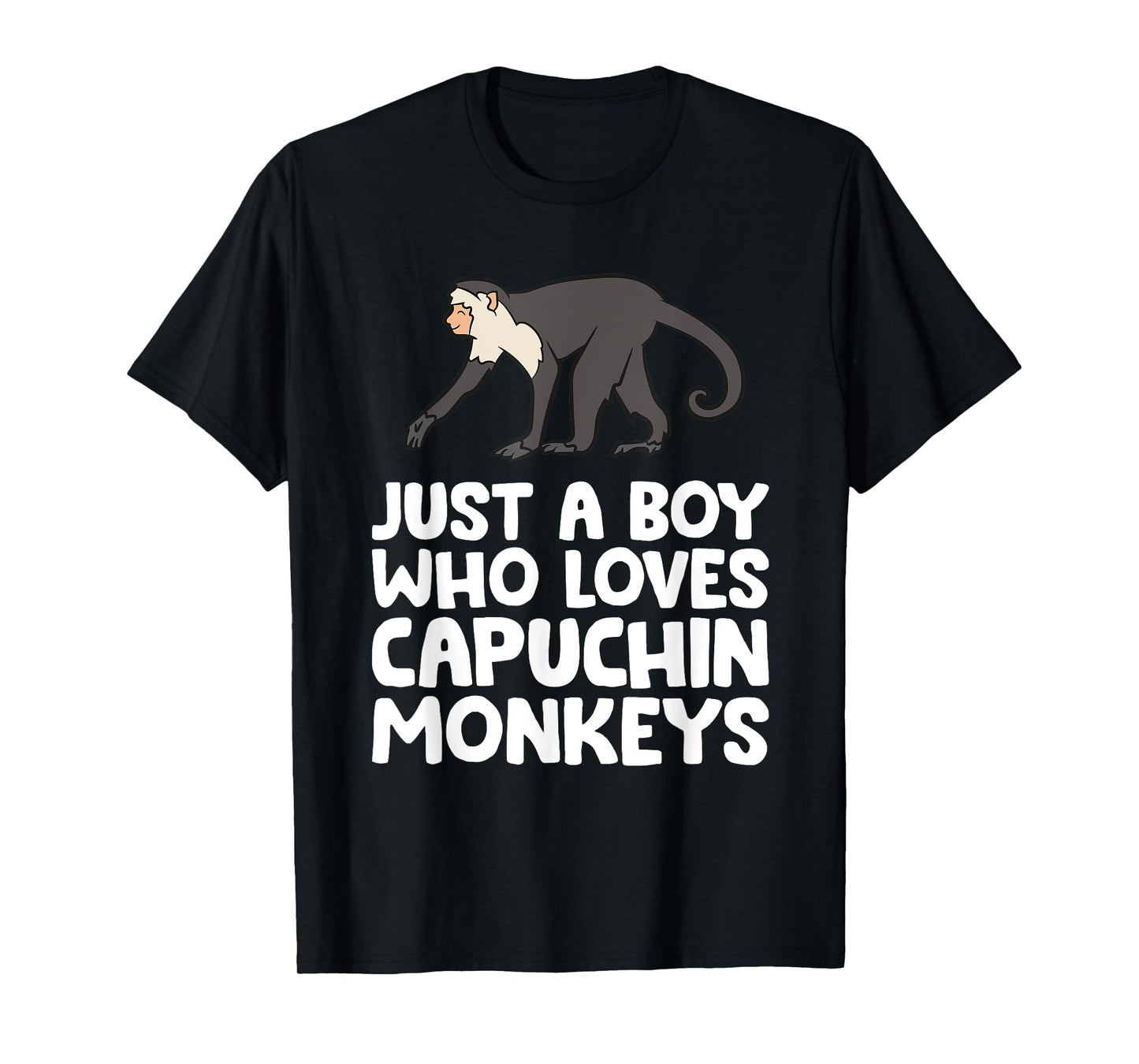 Just a Boy Who Loves Capuchin Monkeys T-Shirt