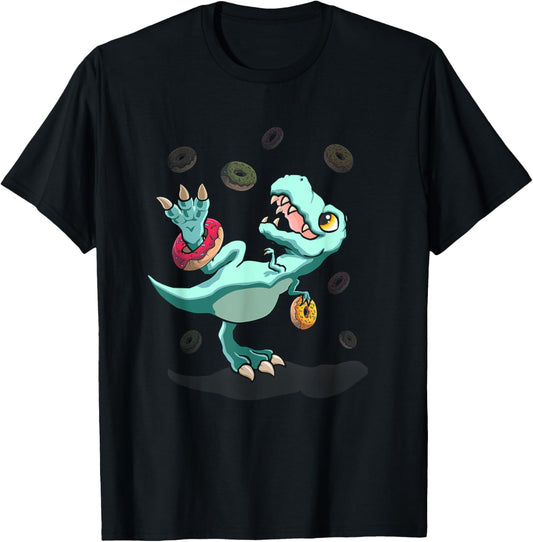 Dinosaur Donut Dino Doughnut Birthday Kids T-rex T-Shirt