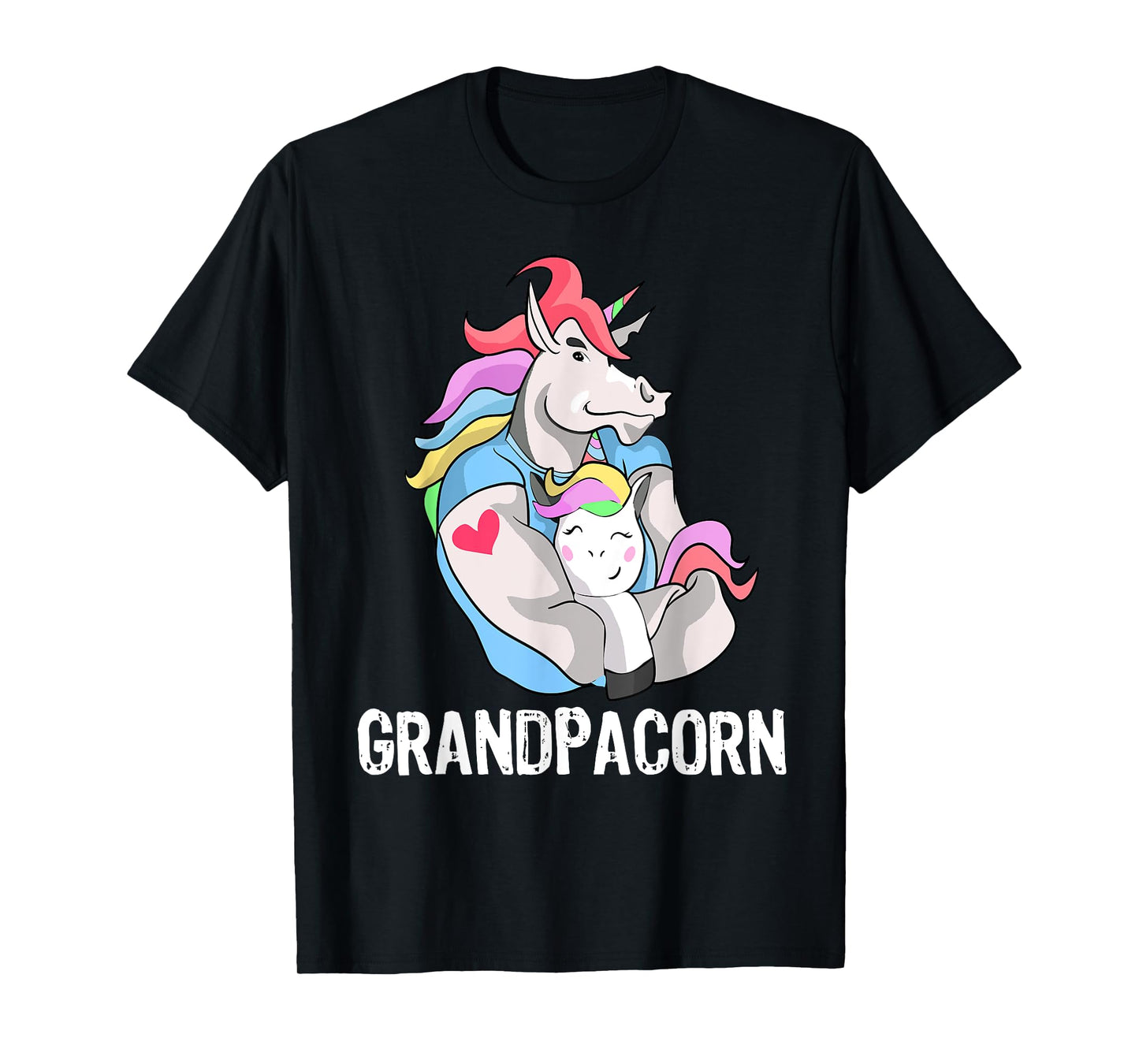 Mens Grandpacorn Unicorn Grandpa and Grandson T-Shirt