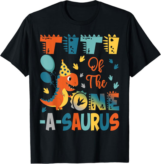 Titi Of The One-A-Saurus 2Nd Birthday Dinosaur Party T-Shirt