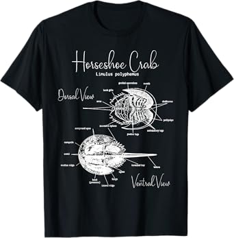 Atlantic Horseshoe Crab Anatomy Marine Biology Ocean Animal T-Shirt