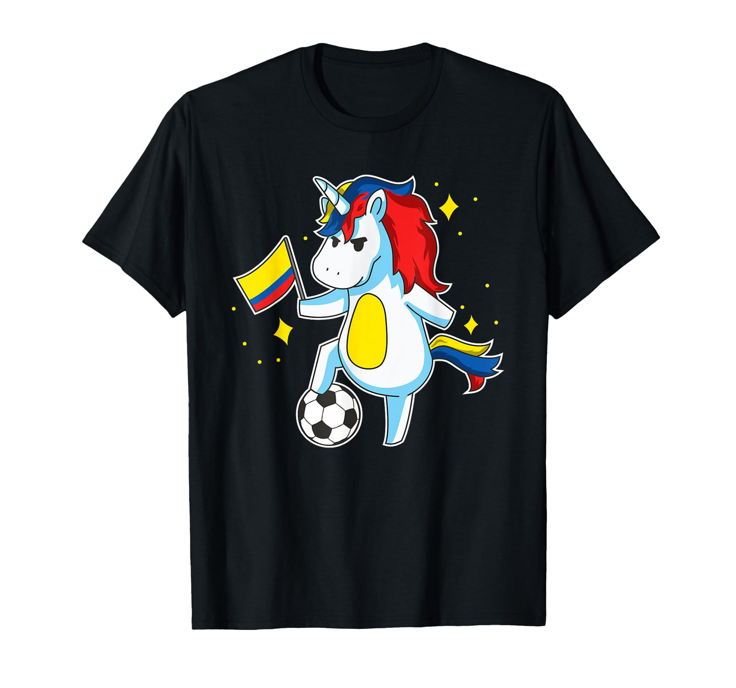 Soccer Unicorn Colombia Jersey Design Colombian Football T-Shirt