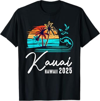 Kauai Hawaii 2025 Summer Vacation Matching Family Group T-Shirt