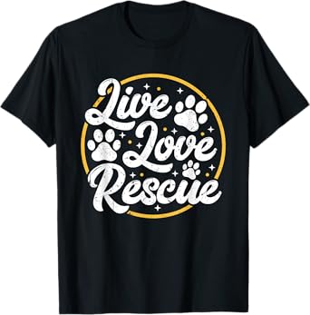 Dog Lover Adopt a Dog or Cat Cute Adoption Live Love Rescue T-Shirt for Men Women Girls Kids