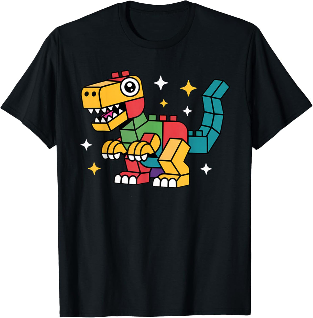 Master Builder Dinosaur Builders Boys Graphic Brick Blocks T-Shirt