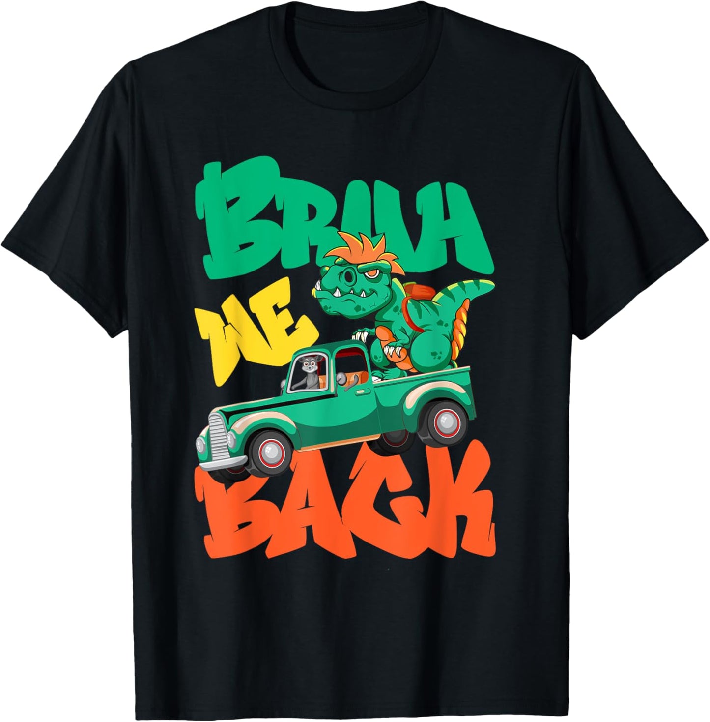 Bruh We Back To School Happy First Day Dinosaurs Boys Kids T-Shirt
