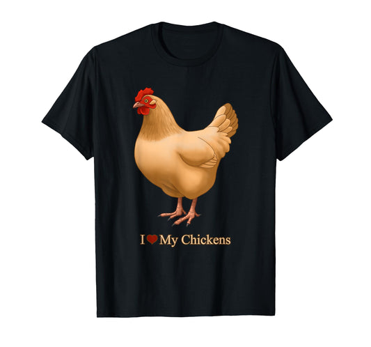I Heart (Love) My Chickens Buff Orpington Hen T-Shirt