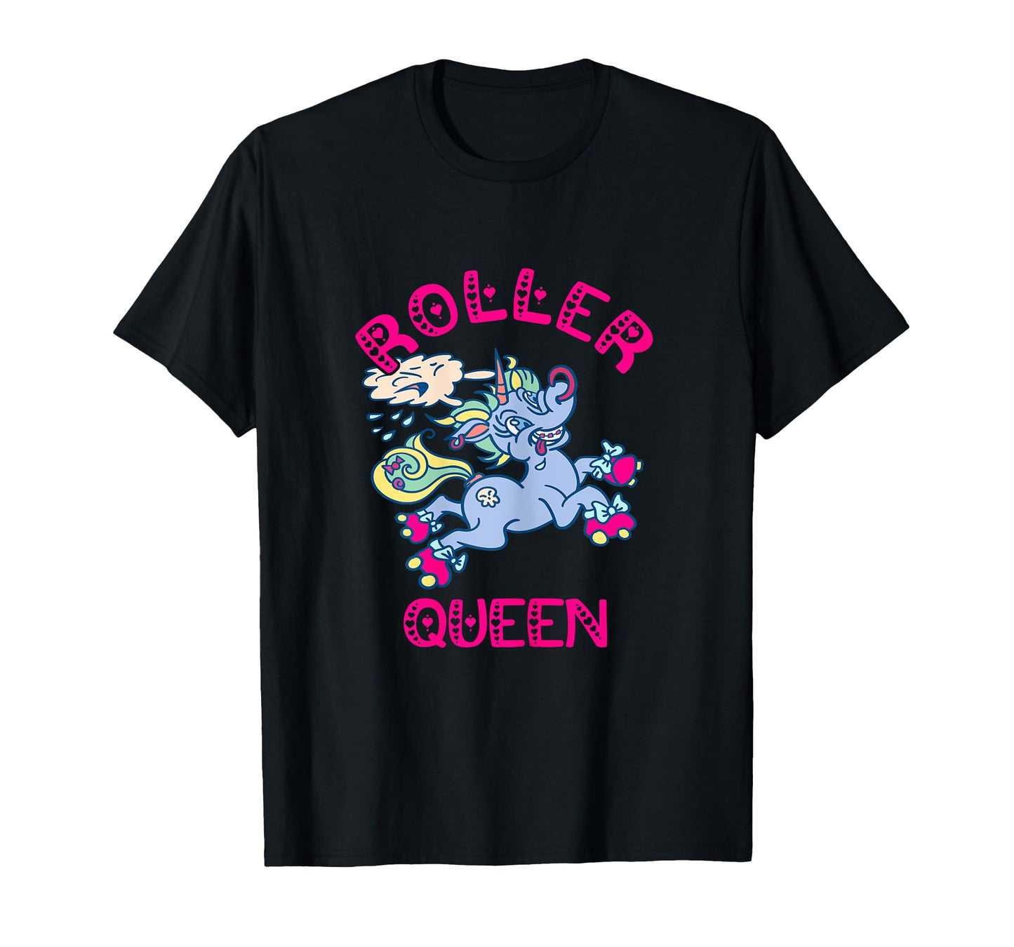 Roller Skates Queen Unicorn Roller Skating Skating Rink T-Shirt