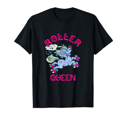 Roller Skates Queen Unicorn Roller Skating Skating Rink T-Shirt