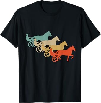 Vintage Retro Style Horses Harness Racing Equitation T-Shirt T-Shirt