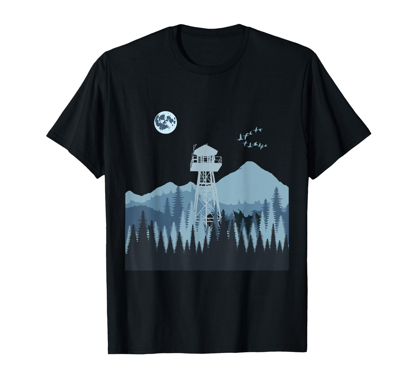 Mountain Forest Fire Lookout Tower T-Shirt