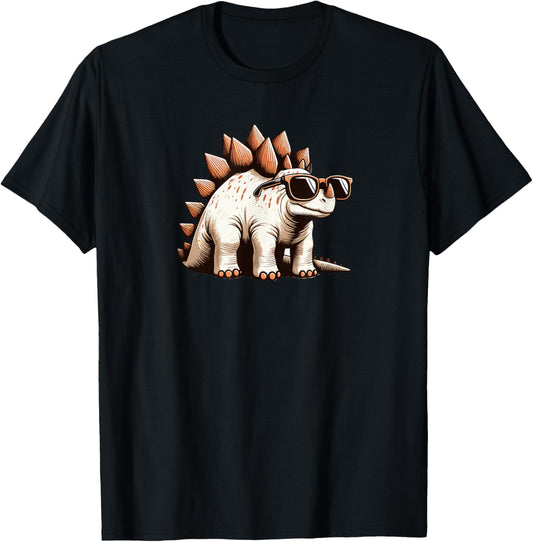 Stegosaurus Wearing Sunglasses - Funny Dinosaur Dino T-Shirt