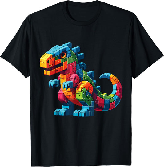 Dinosaur Kids Master Builder t rex Blocks Bricks T-Shirt