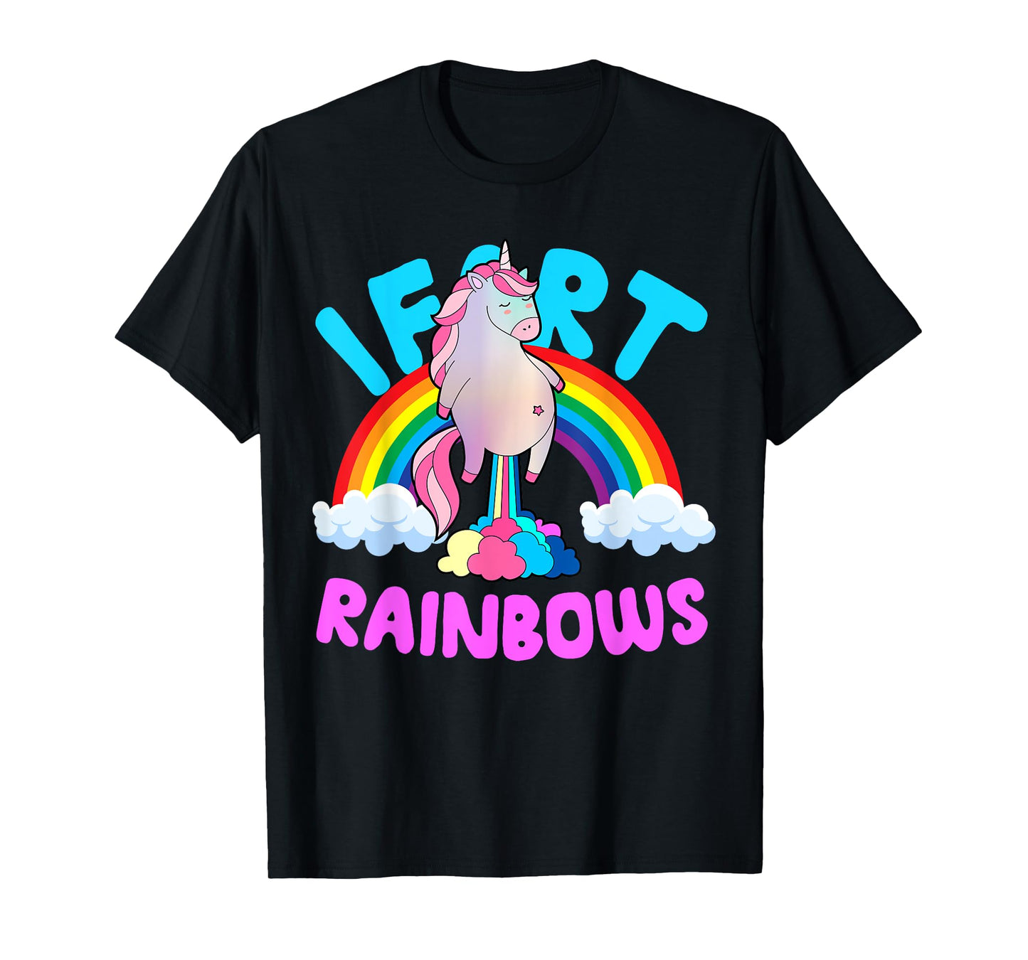 Kids Unicorn I Fart Rainbows Funny Cute Sarcastic Humor T-Shirt