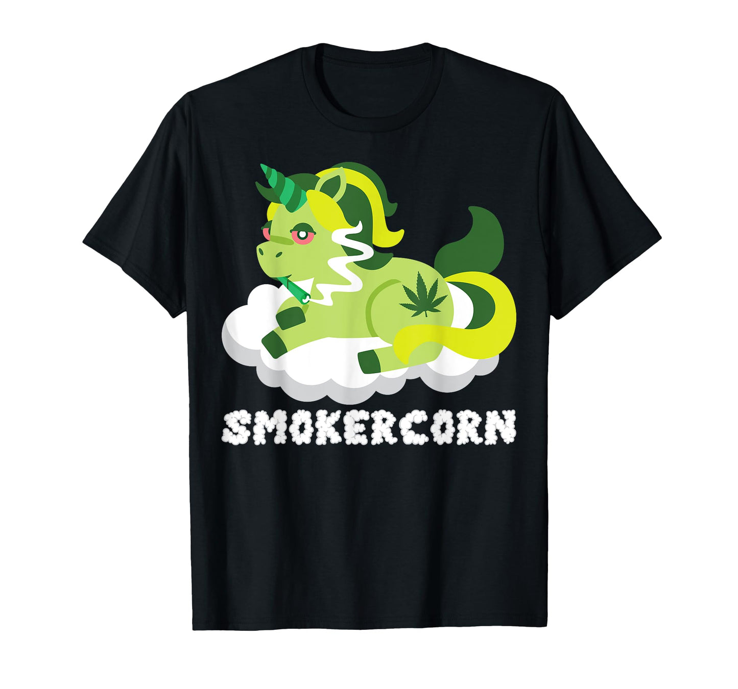 Smokercorn Unicorn 420 Weed Cannabis Marijuana Stoner Gift T-Shirt