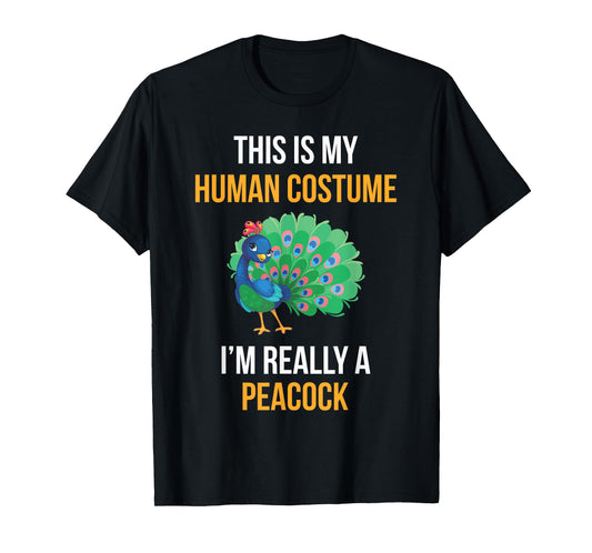 Funny Halloween Peacock Costume Shirt for Kids Women Men