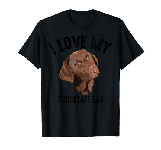 Cool I Love My Chocolate Lab | Funny Brown Labrador Pet Gift T-Shirt