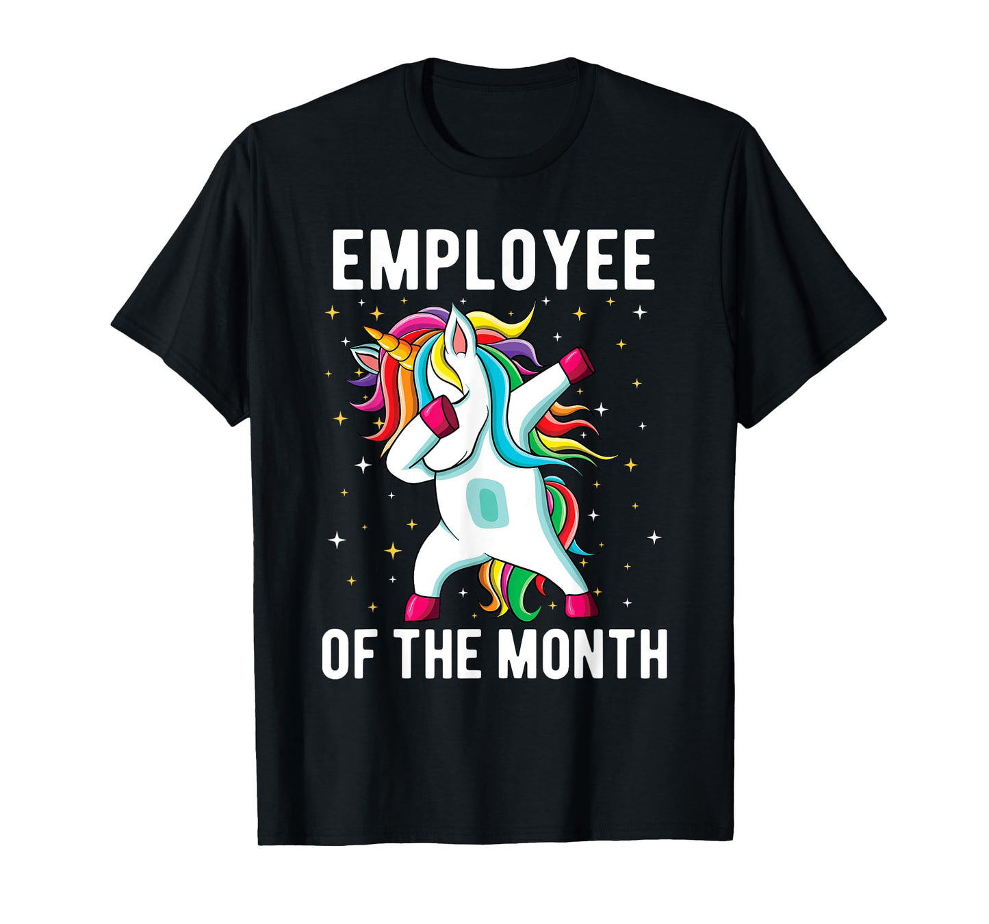 SOMMAS Unicorn Lover Employee Appreciation T-Shirt, Women's, Black, Small, Short Sleeve, Classic Fit, Cotton 60% Polyester 40%