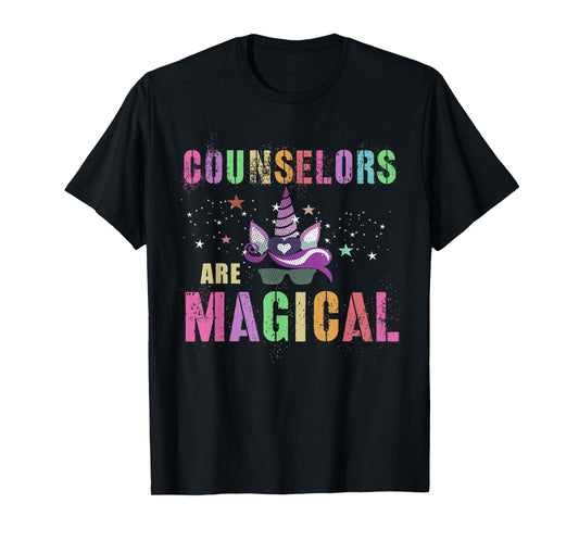 Funny COUNSELORS ARE MAGICAL I'm Unicorn School Counseling T-Shirt