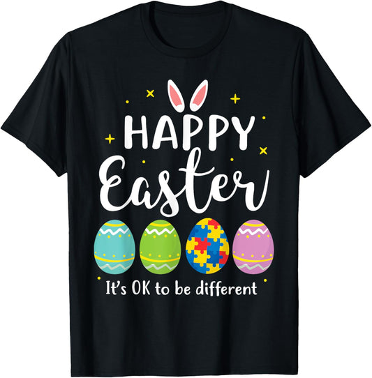Autism Easter Egg Shirt Bunny Puzzle Awareness Kids Gift T-Shirt
