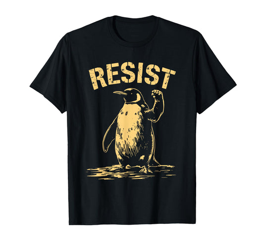 Funny Resist Penguin Activism Design Against Deportation T-Shirt
