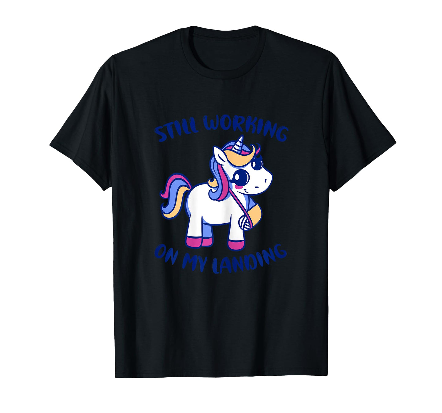 Unicorn Broken Arm Funny Still Working On My Landing Gymnast T-Shirt